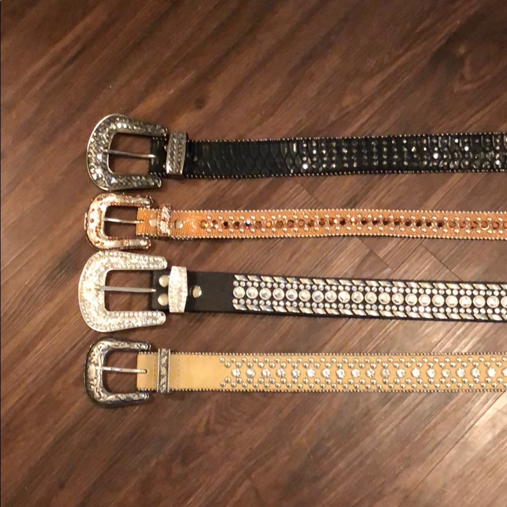 Western bling, crystal, and sequin belts- medium